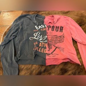 Split long sleeve revice top, fits S/M